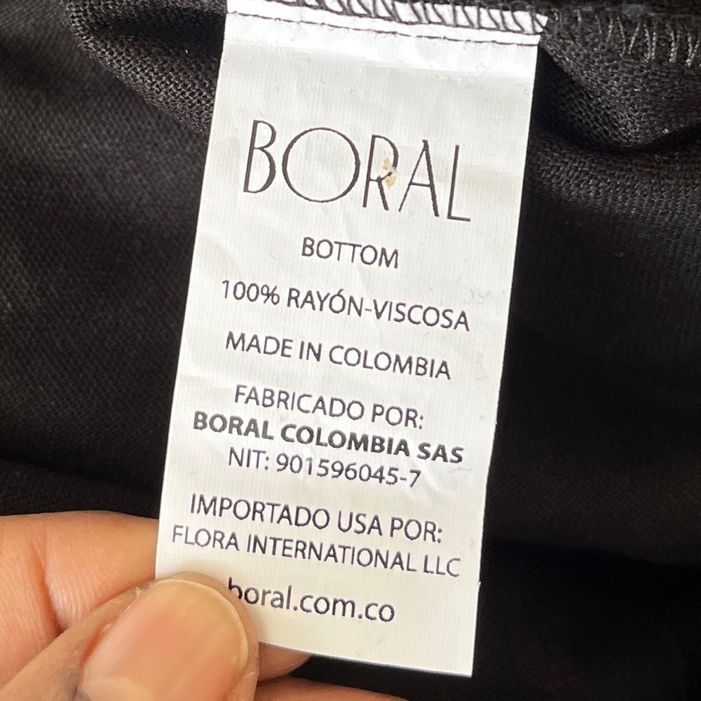 Boral Spaghetti Strap Tied Back Seam Waist Wide Leg Black Jumpsuit Sz Small NWT - Picture 11 of 11